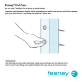 Feeney 3/8 in. Stainless Steel Dome End Cap for Cable Railing System (4-Pack)