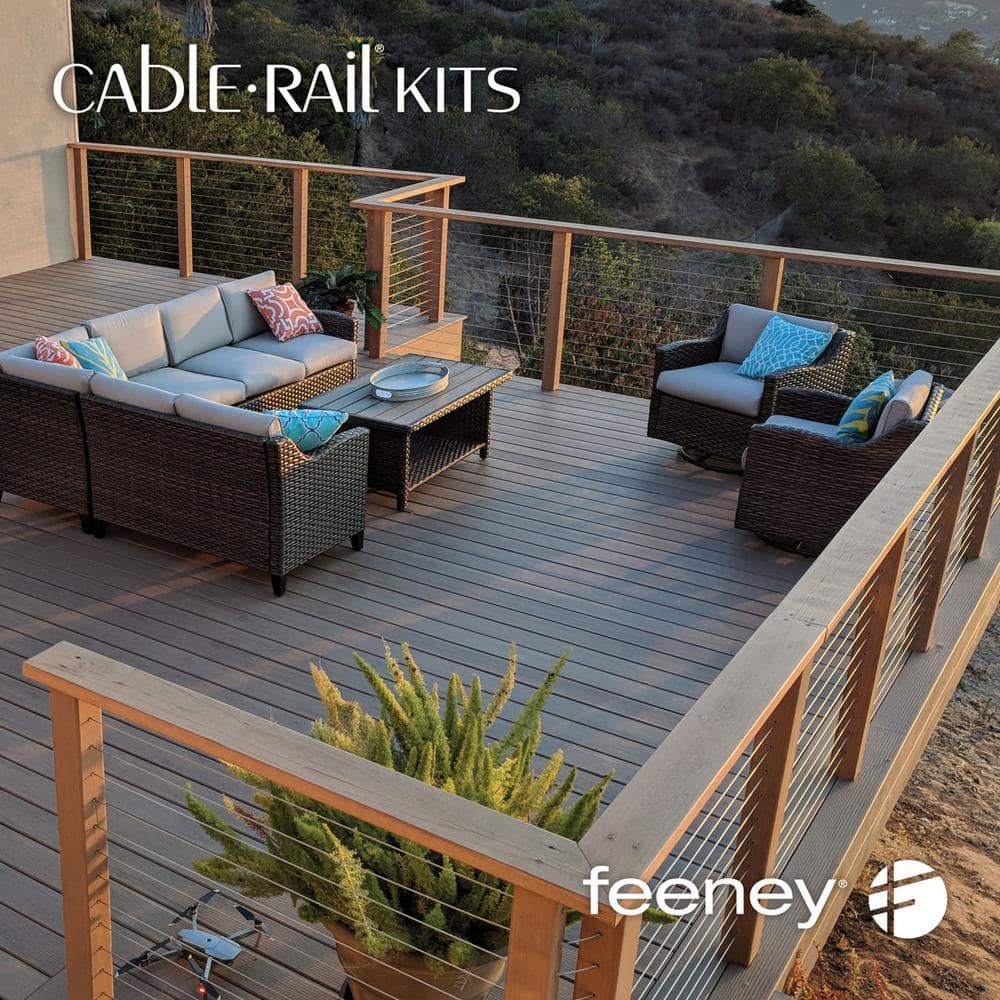 Feeney 5 ft. Stainless Steel Cable Assembly Kit for Cable Railing System