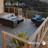 Feeney 50 ft. Stainless Steel Cable Assembly Kit for Cable Railing System