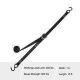 15 ft. x 1 in. Ratchet Tie Down with S-Hook - Super Arbor