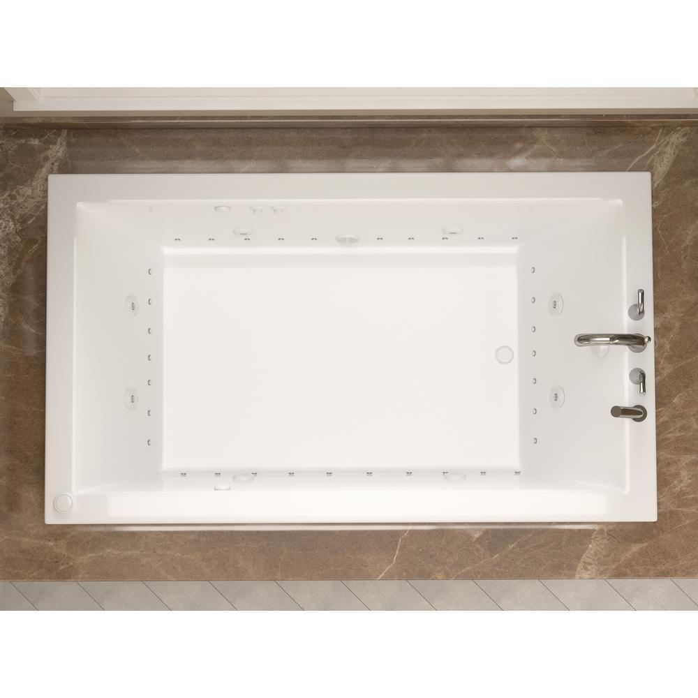 Sapphire 5.5 ft. Rectangular Drop-in Whirlpool and Air Bath Tub in White - Super Arbor