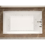 Sapphire 5 ft. Rectangular Drop-in Whirlpool and Air Bath Tub in White - Super Arbor