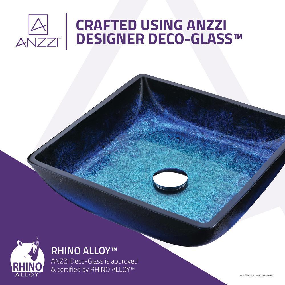 Kuku Deco-Glass Vessel Sink in Blazing Blue - Super Arbor