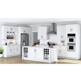 Shaker Assembled 24x30x12 in. Diagonal Corner Wall Kitchen Cabinet in Satin White