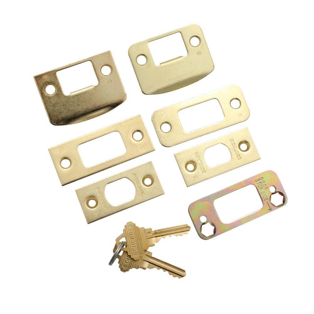 Camelot Bright Brass Double Cylinder Deadbolt with Plymouth Knob Door Handleset - Super Arbor