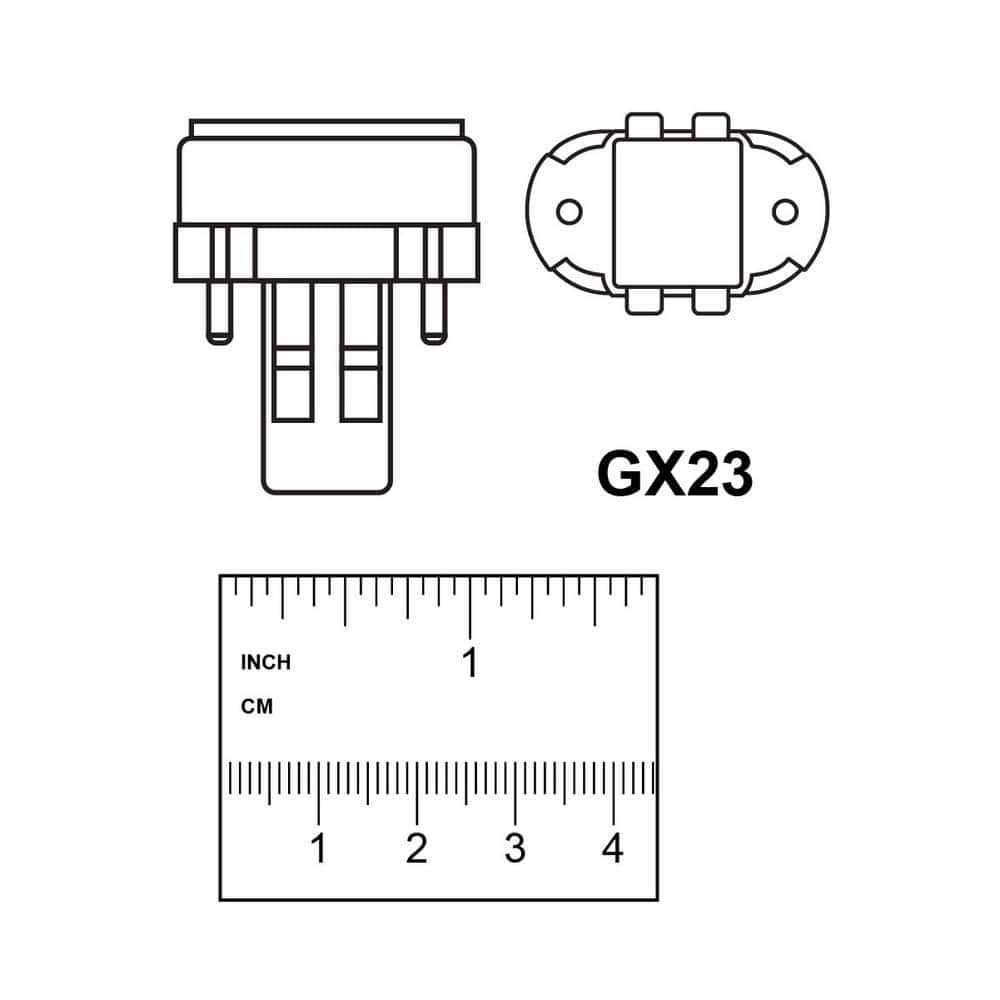 Philips 13-Watt Equivalent PL CFLNI Twin Tube GX23 2-Pin Plug-in Compact Fluorescent Light Bulbs, Bright White 3500K (6-Pack)
