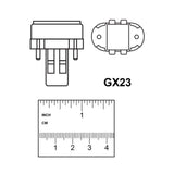Philips 13-Watt Equivalent PL CFLNI Twin Tube GX23 2-Pin Plug-in Compact Fluorescent Light Bulbs, Bright White 3500K (6-Pack)