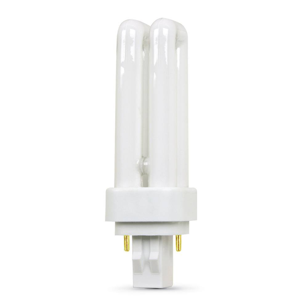 13W Equiv PL CFLNI Quad Tube 2-Pin Plug-in GX23-2 Base Compact Fluorescent CFL Light Bulb, Cool White 4100K (6-Pack)
