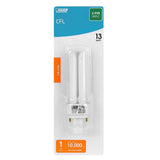 Feit Electric 13-Watt Equivalent PL CFLNI Quad Tube CFL Light Bulb, 2-Pin GX23-2 Base, Soft White 2700K (1-Pack)