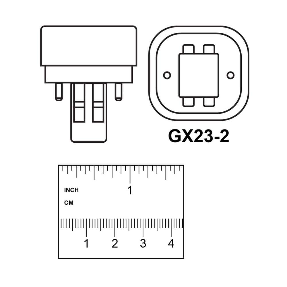Feit Electric 13-Watt Equivalent PL CFLNI Quad Tube CFL Light Bulb, 2-Pin GX23-2 Base, Soft White 2700K (1-Pack)