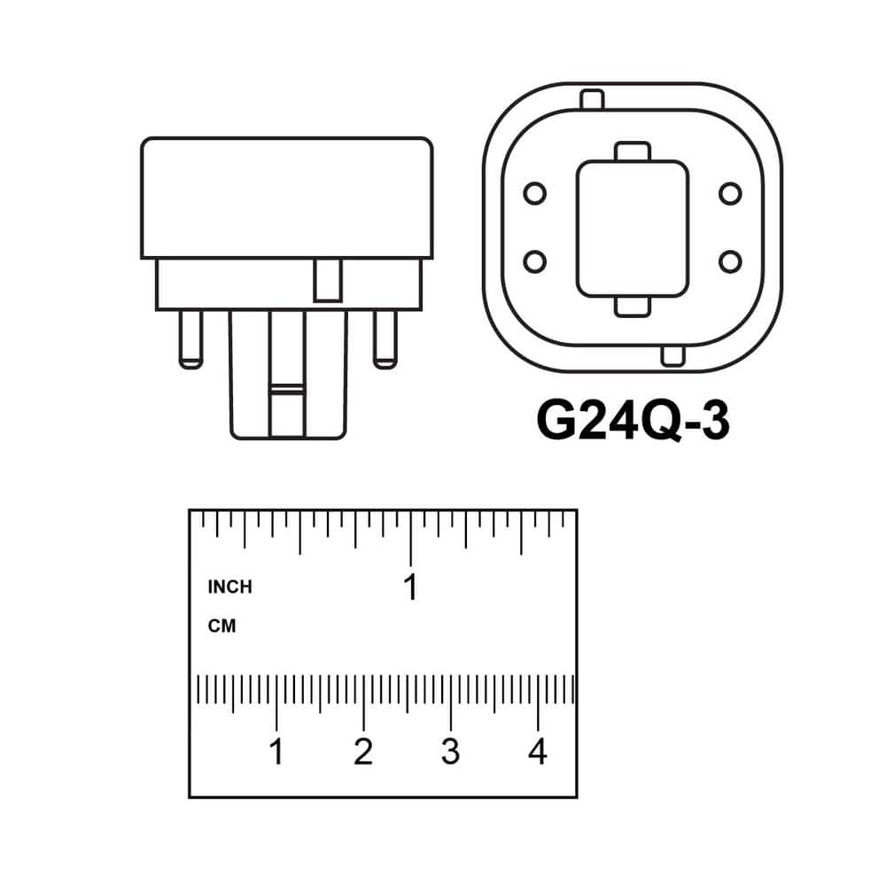 Philips 26-Watt Equivalent PL CFLNI Quad Tube 4-Pin G24Q-3 Base CFL Light Bulb, Cool White 4100K (1-Bulb)