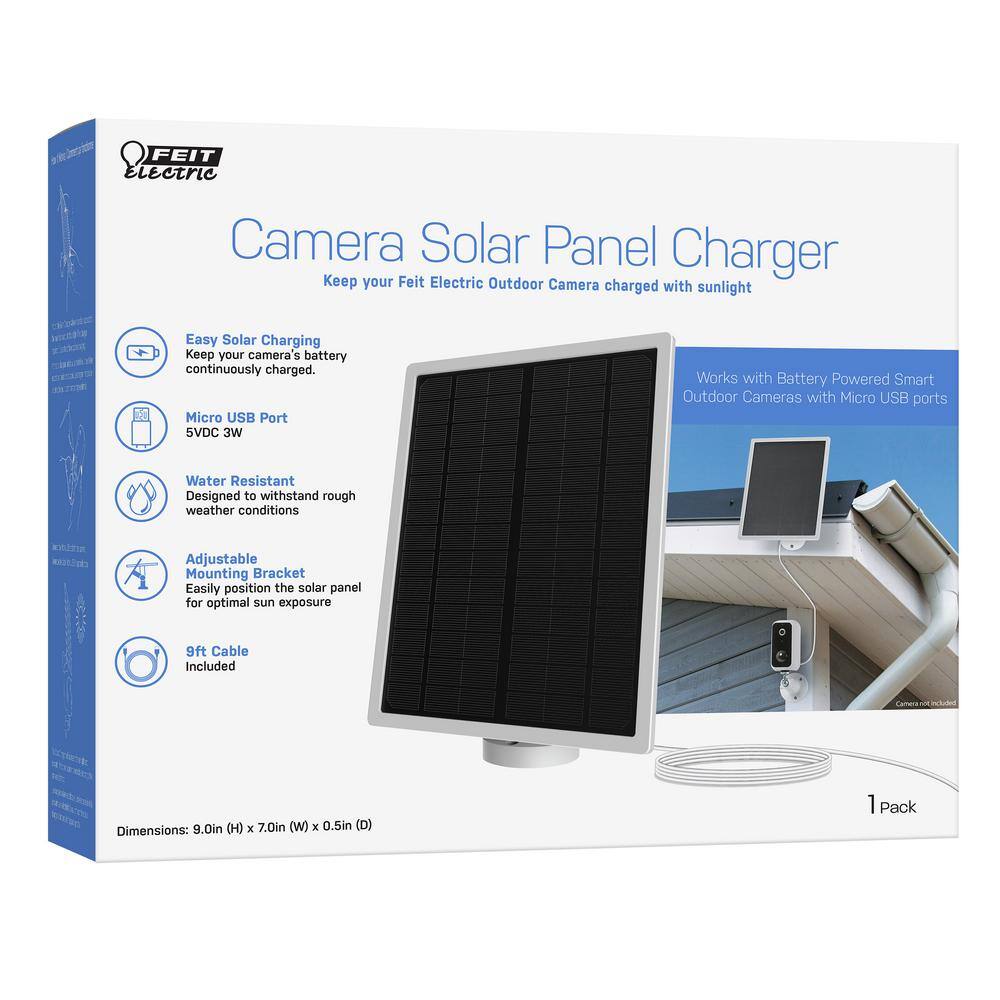 Feit Electric 3-Watt 5-Volt Solar-Panel Charger for Feit Smart Camera (3-Pack)