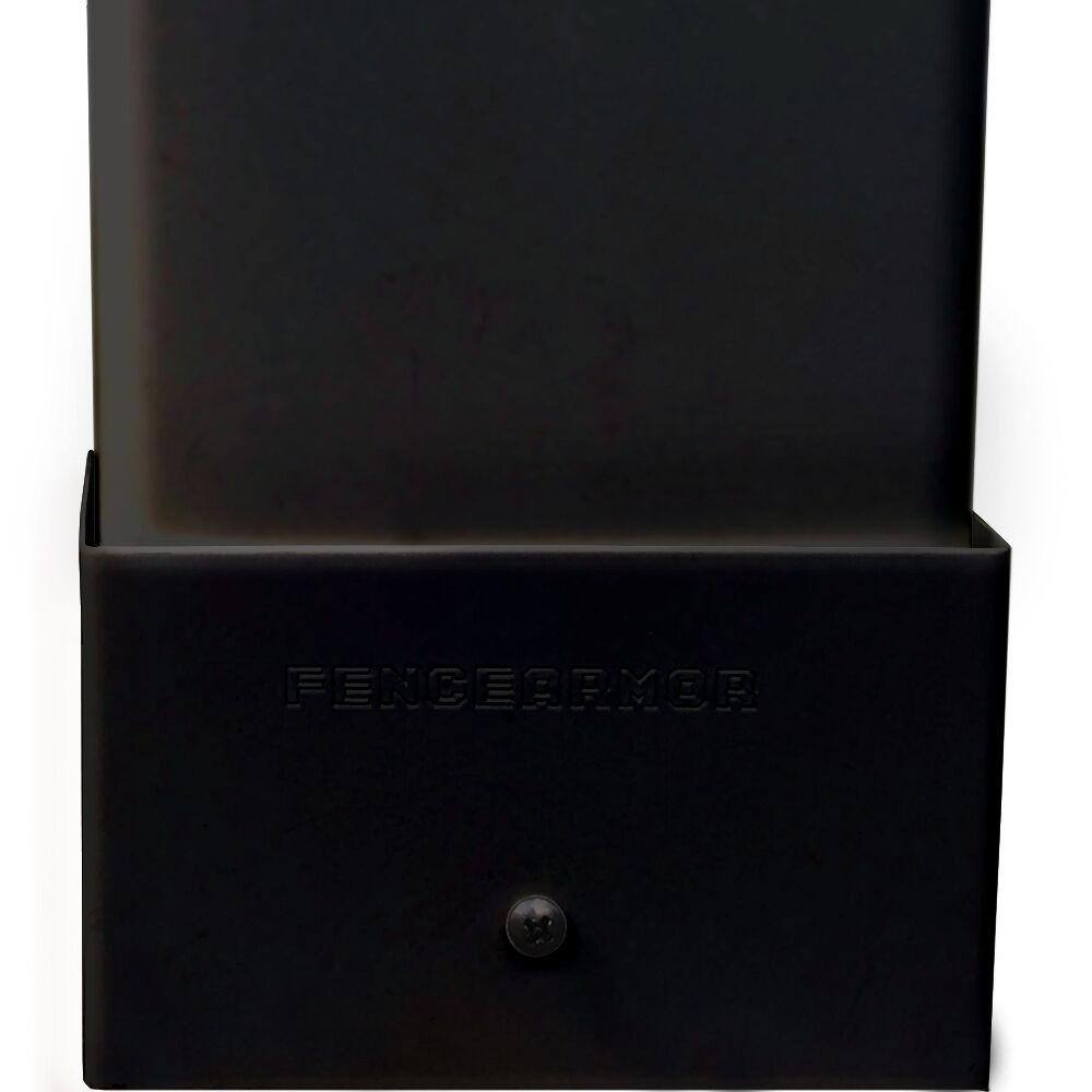 Fence Armor 4 in. L x 4 in. W x 1/4 ft. H Black Fence Post Guard for Wood or Vinyl