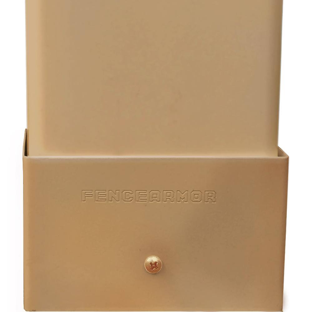 Fence Armor 4 in. L x 4 in. W x 1/4 ft. H Clay Fence Post Guard for Wood or Vinyl