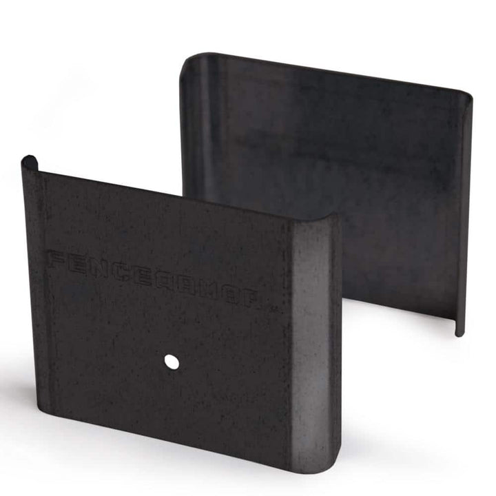 Fence Armor Black Demi Fence Post Guard 3.5 in. L x 3 in. H x .5 in D for Wood