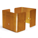 Fence Armor Redwood Fence Post Guard 3.5 in. L x 3.5 in. W x 3 in. H for Wood