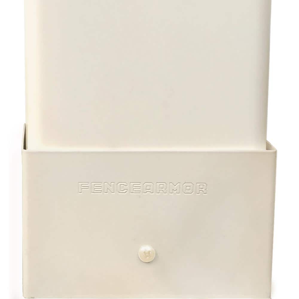 Fence Armor 5 in. L x 5 in. W x 1/4 ft. H Almond Fence Post Guard for Wood or Vinyl