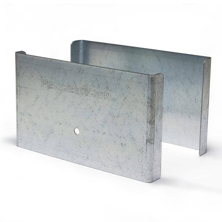 Fence Armor 5 in. L x 1/4 ft. H x 1/2 in. D Galvanized Steel Demi Fence Post Guard for Wood or Vinyl