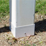 Fence Armor 5 in. L x 5 in. W x 1/4 ft. H White Fence Post Guard for Wood or Vinyl