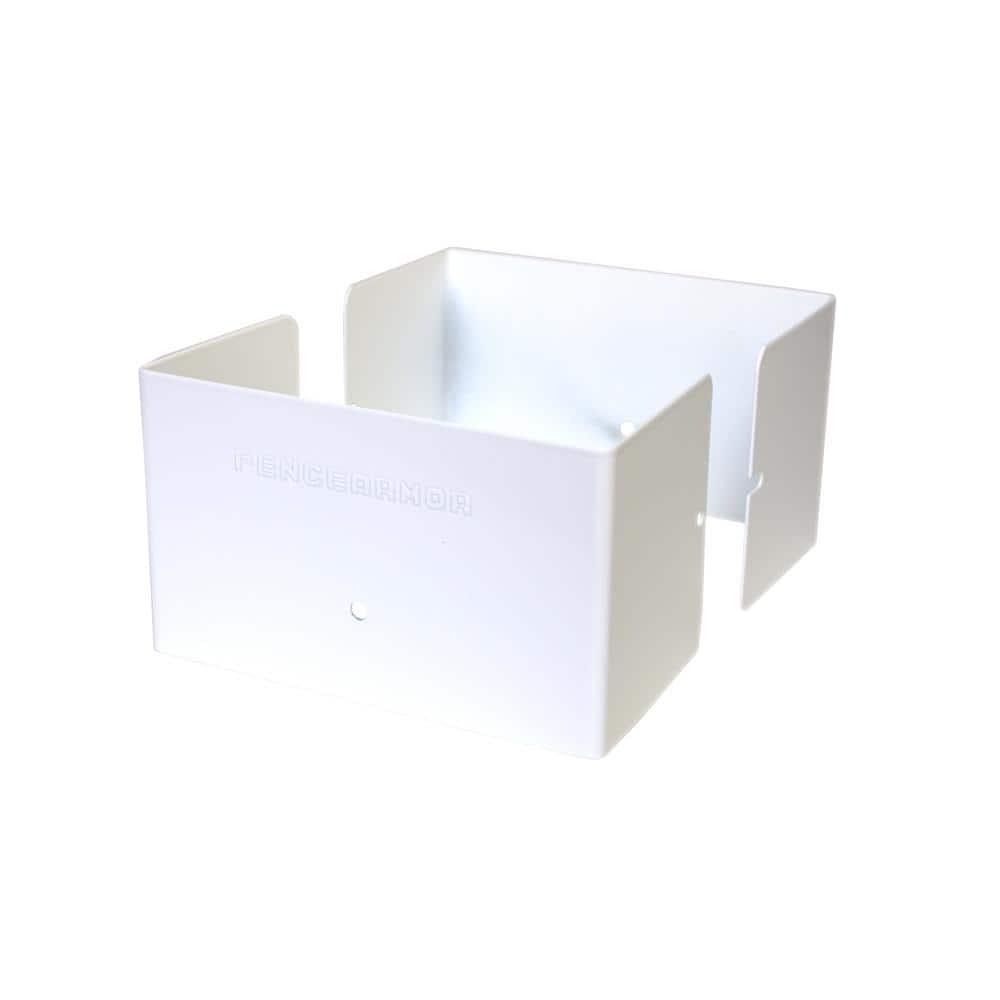 Fence Armor 5 in. L x 5 in. W x 1/4 ft. H White Fence Post Guard for Wood or Vinyl