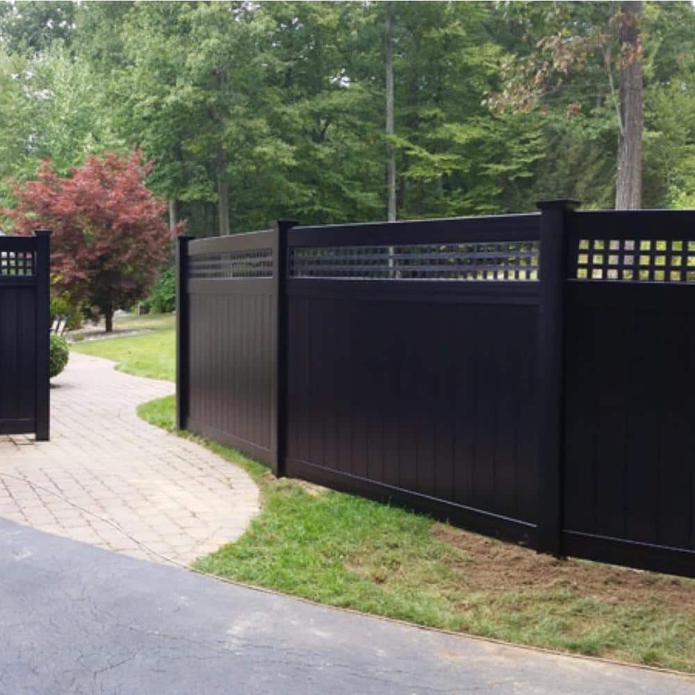 Fence Armor Black Demi Fence Post Guard 4.5 in. L x 3 in. H x .5 in. D for Wood