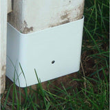 Fence Armor White Fence Post Guard 4.5 in. L x 4.5 in. W x 3 in. H for Wood