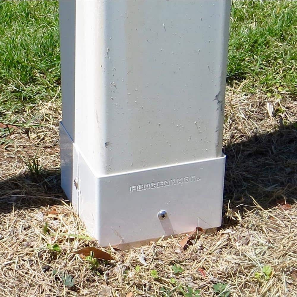 Fence Armor 6 in. L x 6 in. W x 1/4 ft. H White Fence Post Guard for Wood or Vinyl