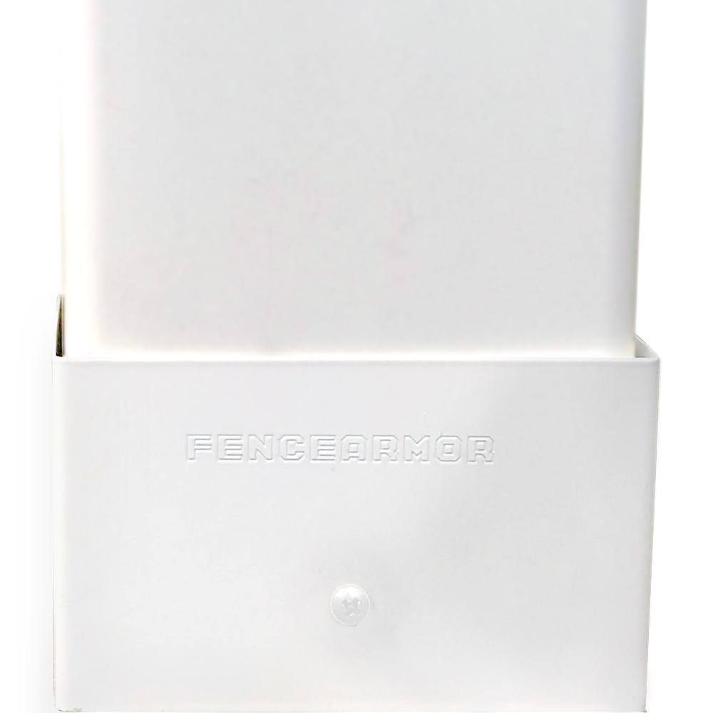 Fence Armor 6 in. L x 6 in. W x 1/4 ft. H White Fence Post Guard for Wood or Vinyl