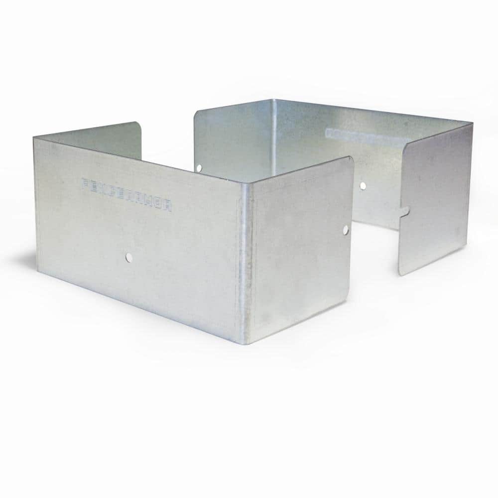 Fence Armor Galvanized Steel Fence Post Guard 5.5 in. L x 5.5 in. W x 3 in. H for Wood