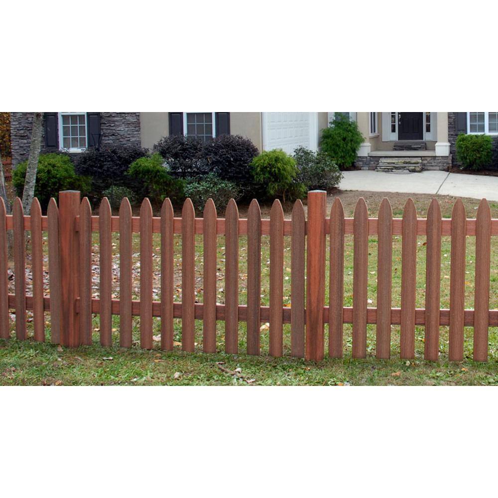 Fence Armor Redwood Fence Post Guard 5.5 in. L x 5.5 in. W x 3 in. H for Wood