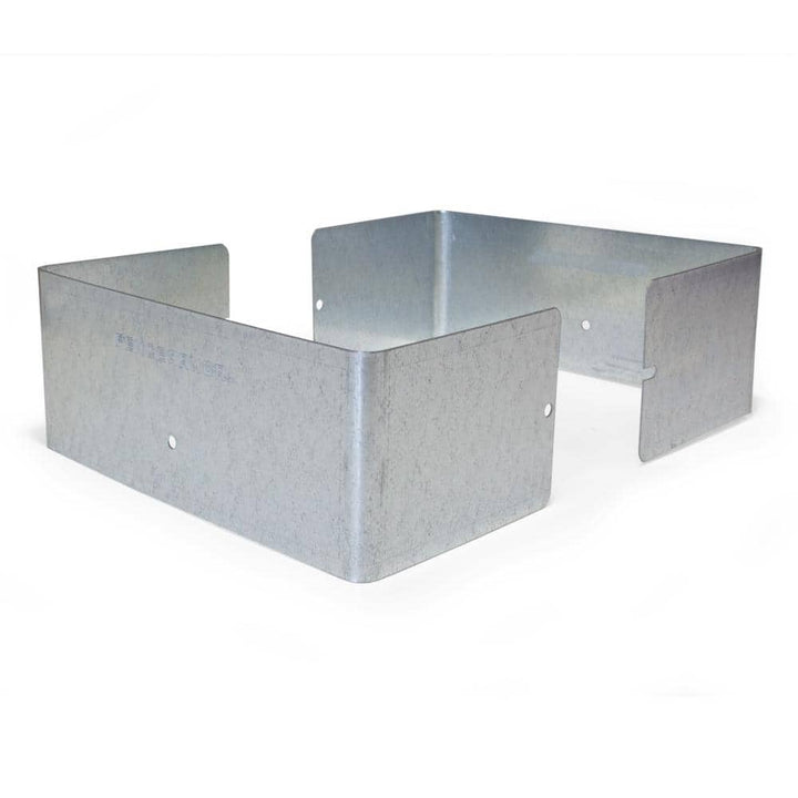 Fence Armor Galvanized Steel Fence Post Guard 7.5 in. L x 7.5 in. W x 3 in. H for Wood