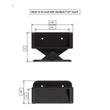 FENCE & DECK RITE 2 in. x 4 in. Adjustable Fence Brackets for Railings Reinforced Black Polypropylene (4-Pack)