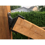 FENCE & DECK RITE 2 in. x 4 in. Adjustable Fence Brackets for Railings Reinforced Black Polypropylene (4-Pack)