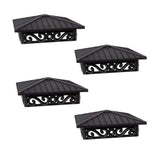 FENCE & DECK RITE Unique Design Post Caps Fits Standard 4 in. x 4 in. Posts Reinforced Black Polypropylene (4 Pieces)