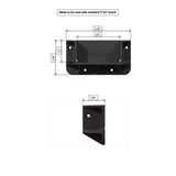 FENCE & DECK RITE 2 in. x 4 in. Privacy Fence/Wall Brackets Fits Standard Railings Reinforced Black Polypropylene (8-Pieces)