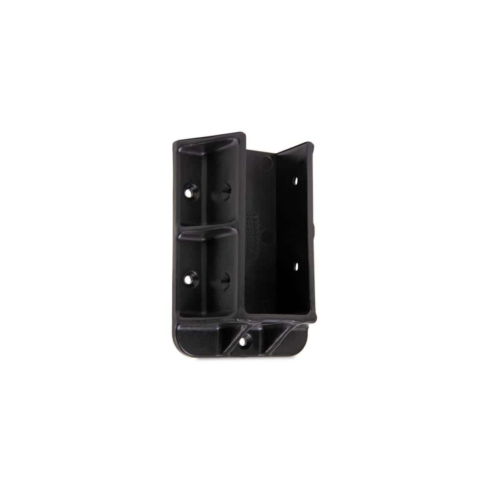 FENCE & DECK RITE 2 in. x 4 in. Sturdy Railing Hangers Fits Standard Railings, Reinforced Black Polypropylene (48-Piece)