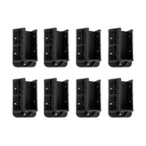 FENCE & DECK RITE 2 in. x 4 in. Sturdy Railing Hangers Fits Standard Railings Reinforced Black Polypropylene (8-Pieces)