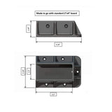FENCE & DECK RITE 2 in. x 4 in. Sturdy Railing Hangers Fits Standard Railings Reinforced Black Polypropylene (8-Pieces)