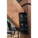 FENCE & DECK RITE 2 in. x 4 in. Stair Railing Hangers Fits Standard Railings Reinforced Black Polypropylene 4-Sets (8-Piece)