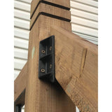 FENCE & DECK RITE 2 in. x 4 in. Stair Railing Hangers Fits Standard Railings Reinforced Black Polypropylene 4-Sets (8-Piece)