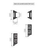 FENCE & DECK RITE 2 in. x 4 in. Stair Railing Hangers Fits Standard Railings Reinforced Black Polypropylene 4-Sets (8-Piece)