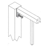 White Fence Mounting Bracket for 1 in. Square Rails
