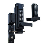 GL2 Jet Black/Marine Grade Double Combination Mechanical Surface Mount Gate Lock
