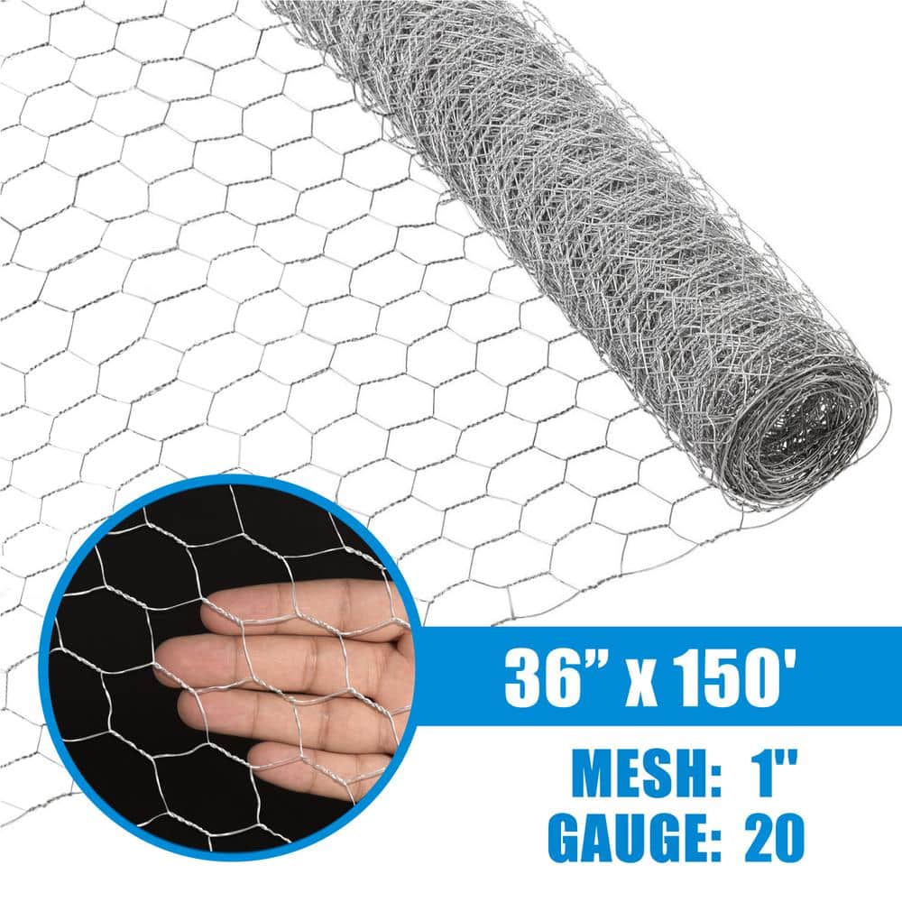 Fencer Wire 3 ft. x 150 ft. 20-Gauge Poultry Netting with 1 in. Mesh