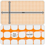 Fencer Wire 4 ft. x 100 ft. Outdoor Snow Fence, Plastic Safety Mesh, Temporary Garden Netting for Poultry in Orange