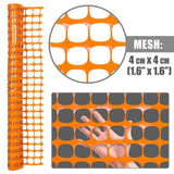 Fencer Wire 4 ft. x 100 ft. Outdoor Snow Fence, Plastic Safety Mesh, Temporary Garden Netting for Poultry in Orange