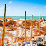 Fencer Wire 4 ft. x 100 ft. Outdoor Snow Fence, Plastic Safety Mesh, Temporary Garden Netting for Poultry in Orange