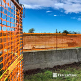 Fencer Wire 4 ft. x 100 ft. Outdoor Snow Fence, Plastic Safety Mesh, Temporary Garden Netting for Poultry in Orange