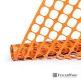 Fencer Wire 4 ft. x 100 ft. Outdoor Snow Fence, Plastic Safety Mesh, Temporary Garden Netting for Poultry in Orange