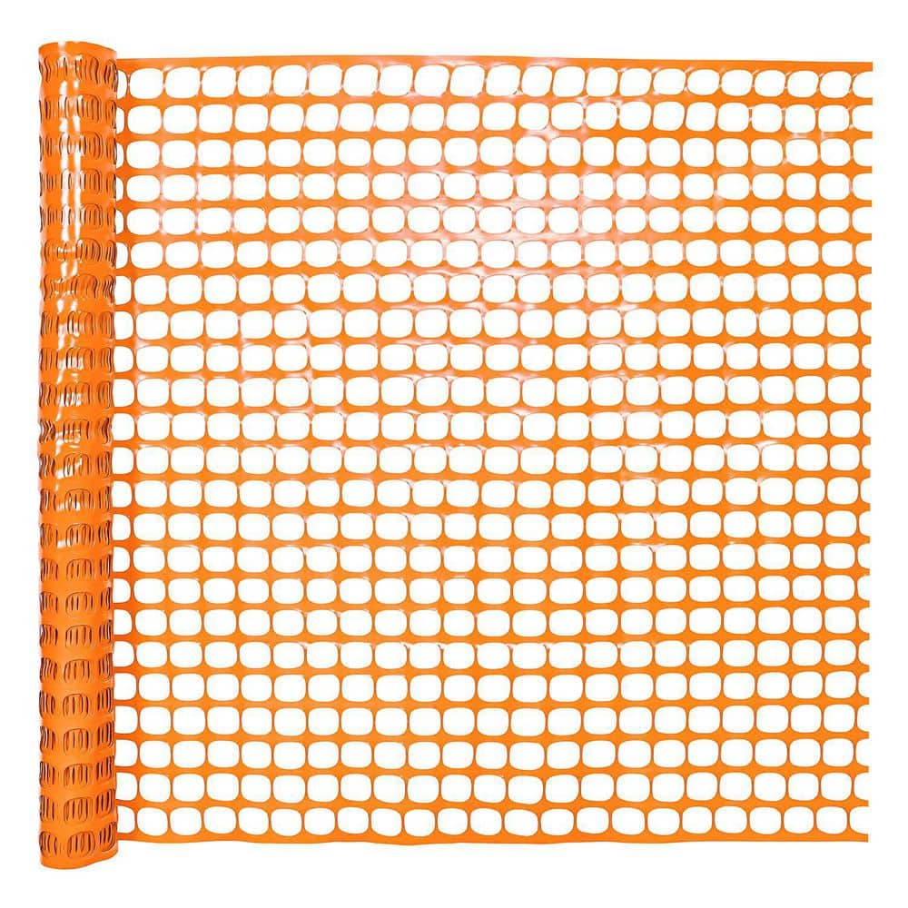 Fencer Wire 4 ft. x 100 ft. Outdoor Snow Fence, Plastic Safety Mesh, Temporary Garden Netting for Poultry in Orange
